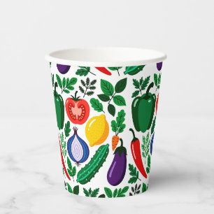 Vegetable pattern paper cups