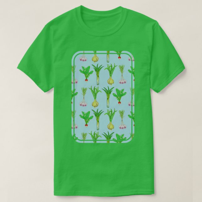 Vegetable Pattern T-Shirt (Design Front)