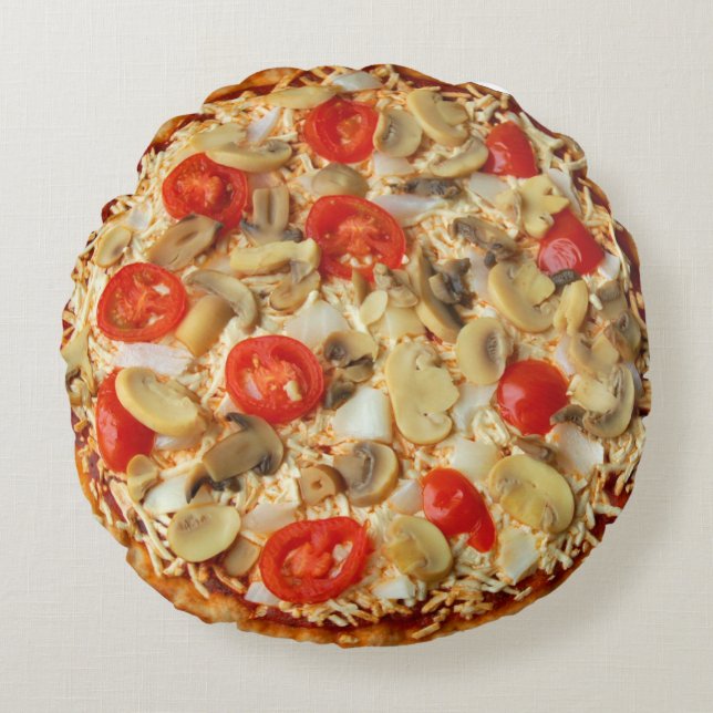 vegetable pizza round pillow (Front)