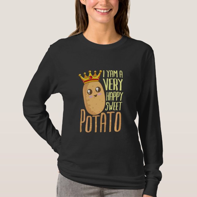 Vegetable Potato Happy Yam Sweet Farm T-Shirt (Front)