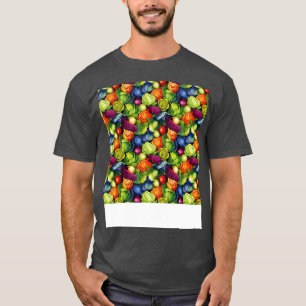 Vegetable Seamless Pattern Veggie Leafy Green Sala T-Shirt
