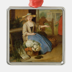 Vegetable Seller, Covent Garden, c.1726 (oil on pa Metal Tree Decoration