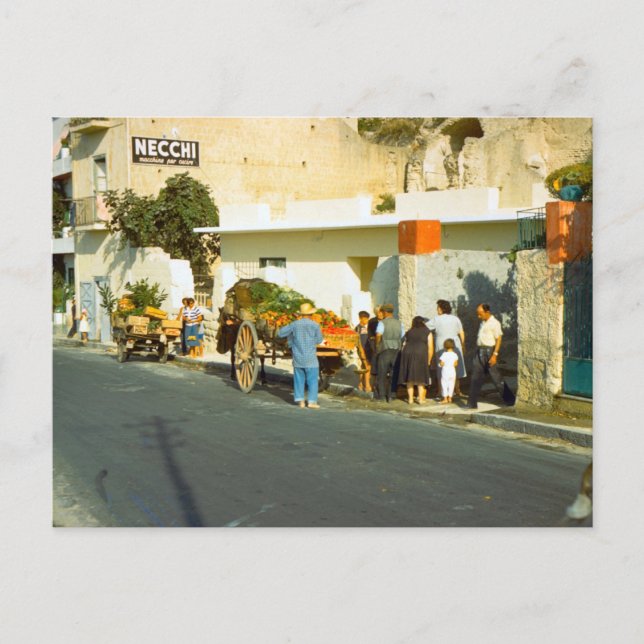 Vegetable seller, Salerno Postcard (Front)