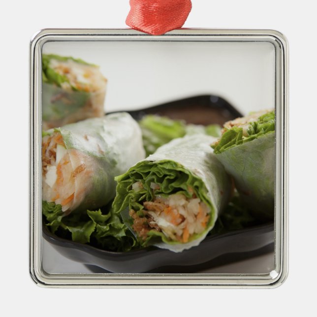 Vegetable Spring Rolls Metal Tree Decoration (Front)