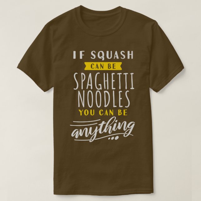Vegetable Squash Spaghetti Noodle Funny Veggie Foo T-Shirt (Design Front)