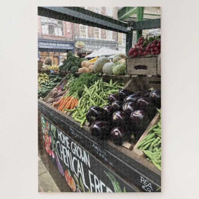 Vegetable Stand at Borough Market, London, UK Jigsaw Puzzle (Vertical)