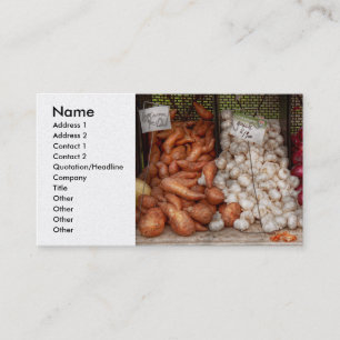 Vegetable - Sweet potatoes, Garlic, and Onions Business Card