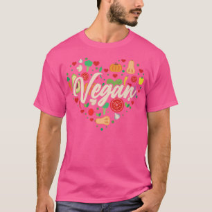 Vegetable Vegan Heart  T-Shirt