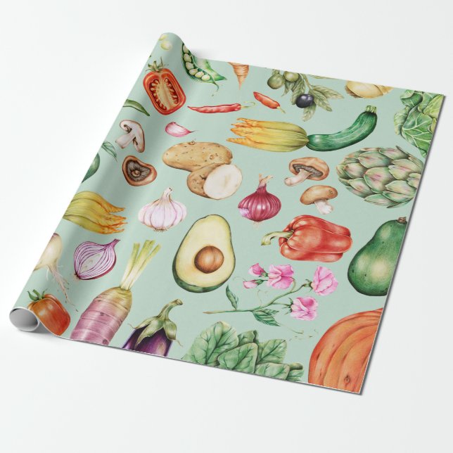Vegetable Wrapping Paper (Unrolled)