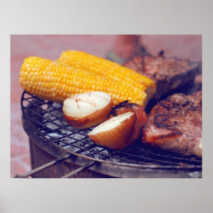Vegetables and meat poster