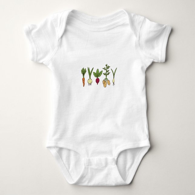 vegetables baby bodysuit (Front)