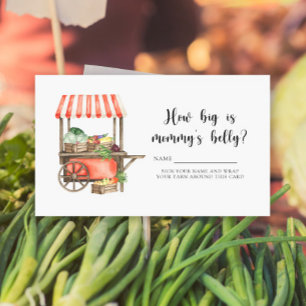 Vegetables baby shower - How big is mummy's belly Enclosure Card