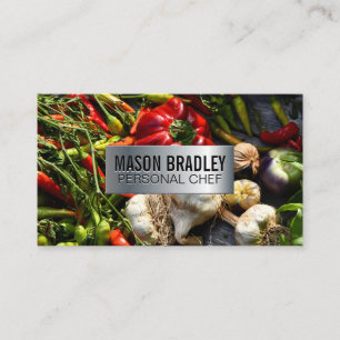 Vegetables Background Culinary Business Card
