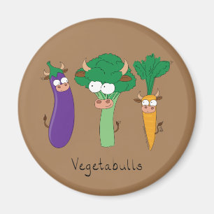 Vegetables Bulls Cute Kids Cartoon Magnet