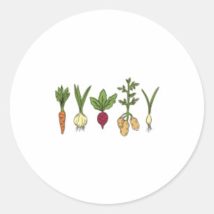 vegetables classic round sticker
