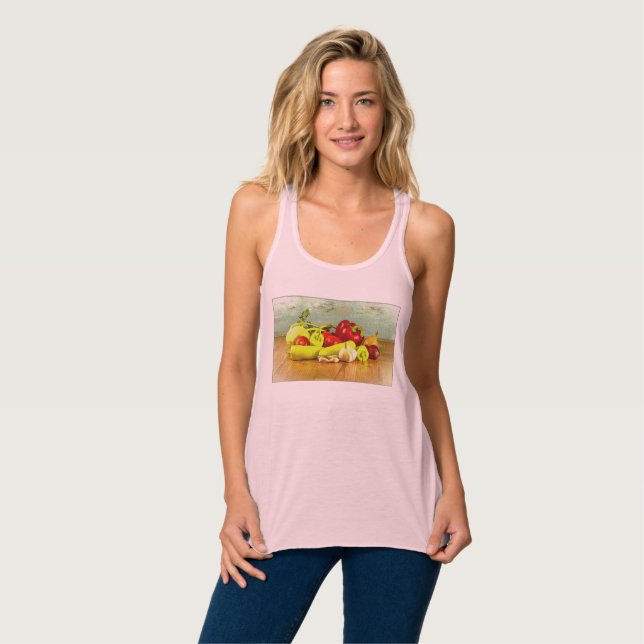 "Vegetables" Cute Photo. Buy Now Singlet (Front Full)