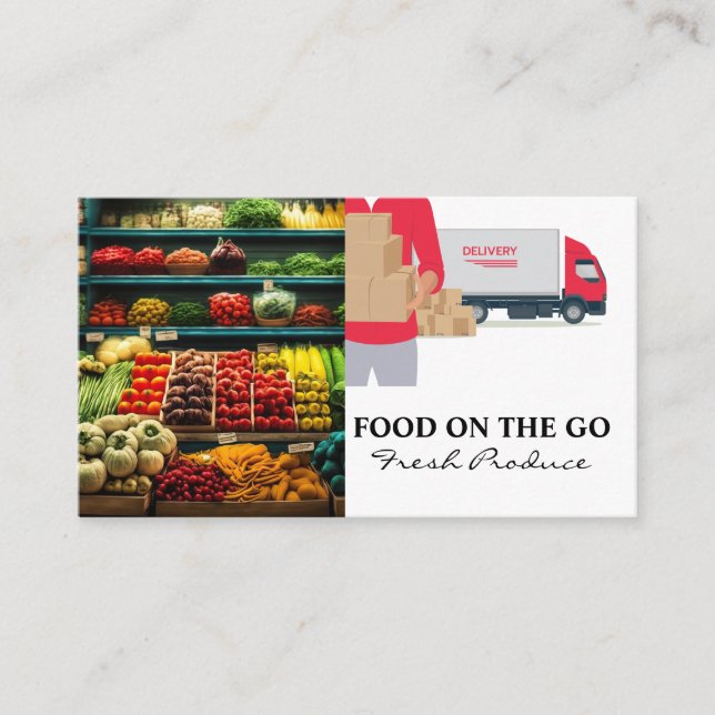 Vegetables | Food Delivery Services Business Card (Front)