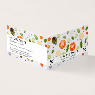 Vegetables Food Pattern Business Card
