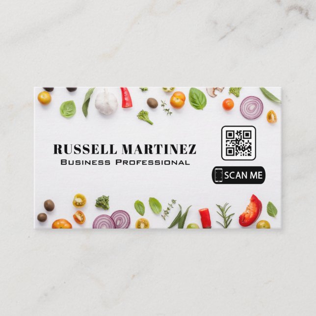 Vegetables Herbs | Cooking Business Card (Front)