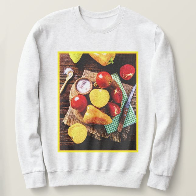 "Vegetables Homemade Salad" Cute Photo. Buy Now Sweatshirt (Design Front)