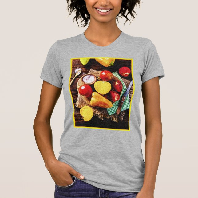 "Vegetables Homemade Salad" Cute Photo. Buy Now T-Shirt (Front)
