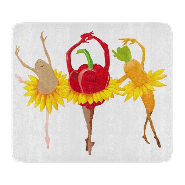 Vegetables in madness cutting board (Front)