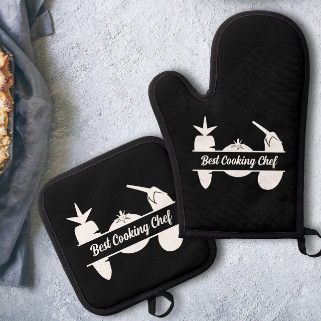 Vegetables Monogram Oven Mitt & Pot Holder Set (Vegetables Monogram Oven Mitt & Pot Holder Set)