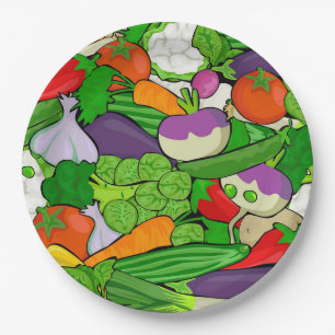 Vegetables Paper Plate