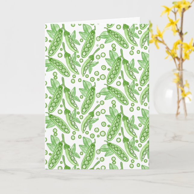 Vegetables Peas Card (Yellow Flower)