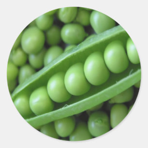 VEGETABLES PEAS CLASSIC ROUND STICKER