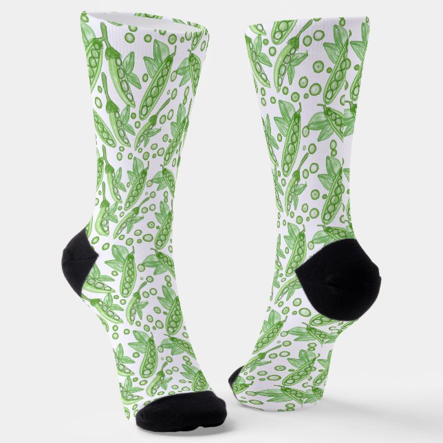 Vegetables Peas Socks (Angled)