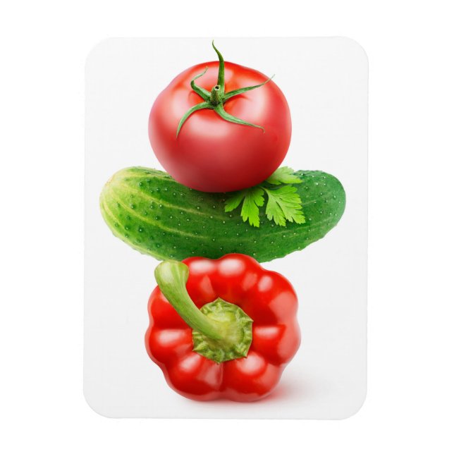 Vegetables pyramid magnet (Vertical)