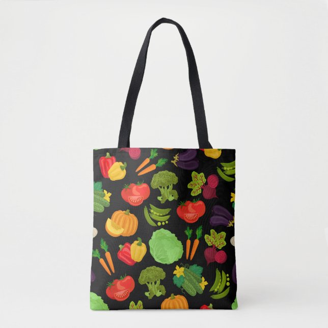 Vegetables Seamless Vegan Pattern Tote Bag (Front)