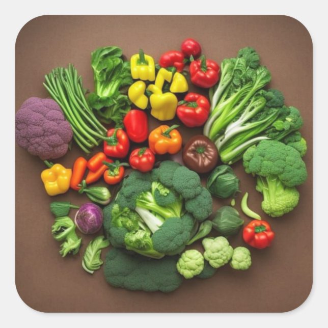 Vegetables Square Sticker (Front)