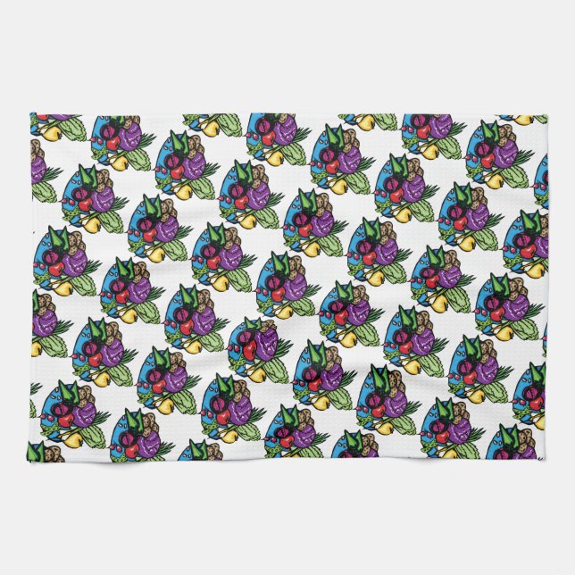 Vegetables Tea Towel (Horizontal)