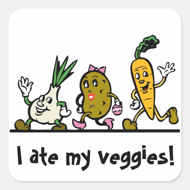 Vegetables / Veggie Ate My Veggies Reward Sticker (Front)