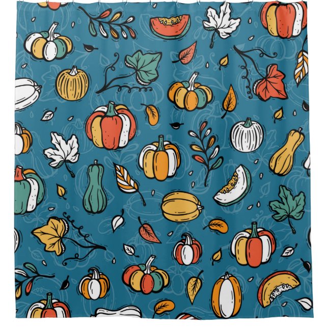 Vegetables vintage Background. Different Varieties Shower Curtain (Front)