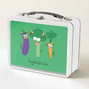 Vegetabulls Vegetable Bulls Funny Lunch Box