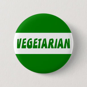 Vegetarian 6 Cm Round Badge