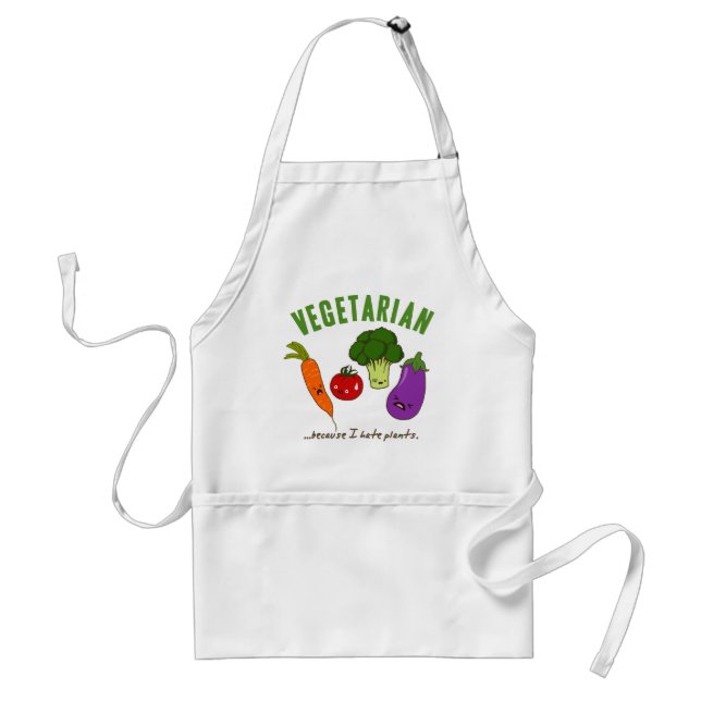 Vegetarian Apron - kawaii vegetables (Front)