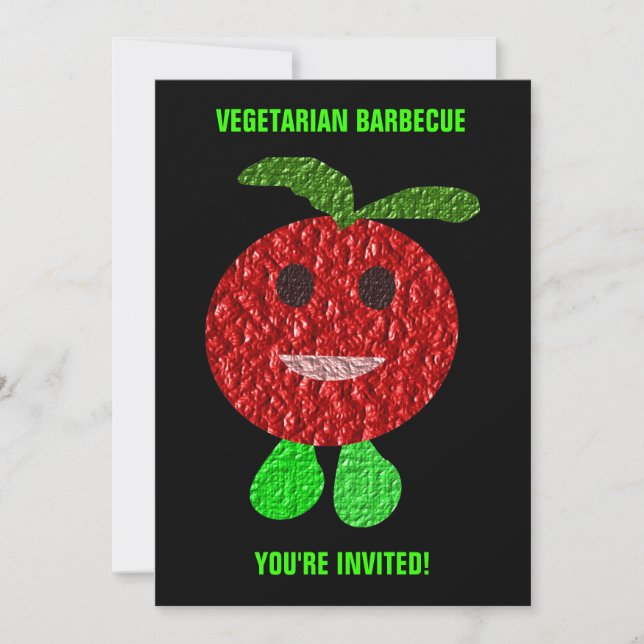 Vegetarian Barbecue Invitation (Front)
