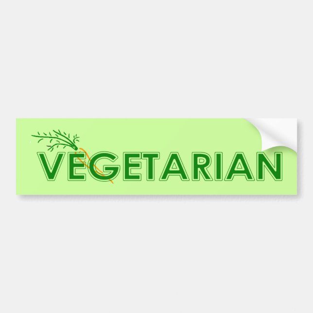 Vegetarian Bumper Sticker (Front)
