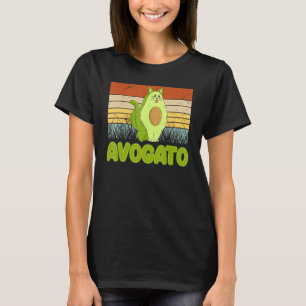 Vegetarian Cat Avogato Veggie Hangover Avocado Vin T-Shirt