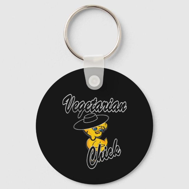 Vegetarian Chick #4 Key Ring (Front)