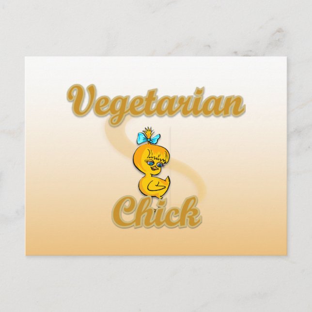 Vegetarian Chick Postcard (Front)