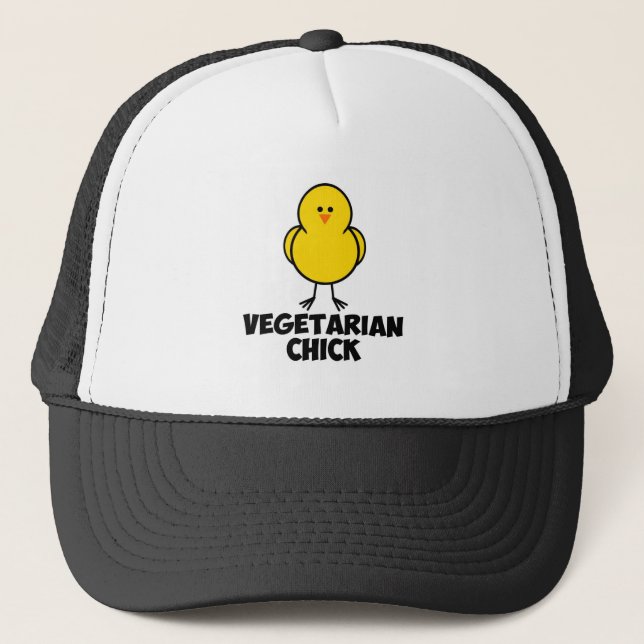 Vegetarian Chick Trucker Hat (Front)
