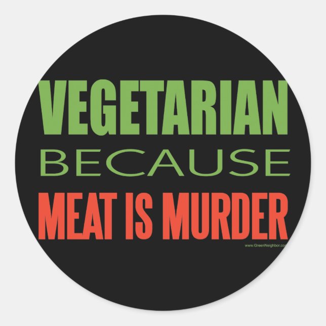 Vegetarian Classic Round Sticker (Front)