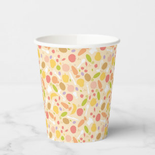 Vegetarian cooking pattern background paper cups
