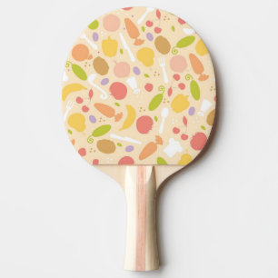 Vegetarian cooking pattern background ping pong paddle
