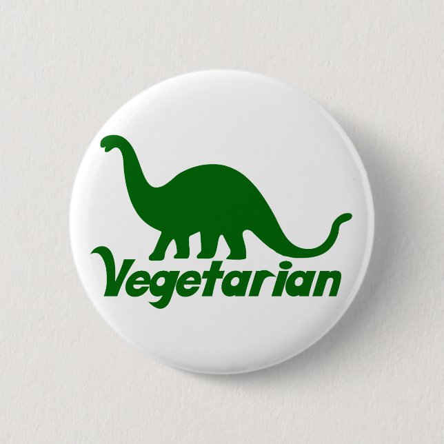 Vegetarian Dinosaur 6 Cm Round Badge (Front)